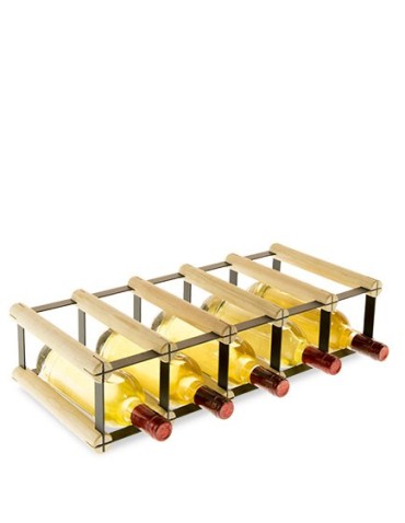 Regały - Stojak na 5 Butelek Szklanych/ PET — RW-8/ 5x1 — Surowy - product 6