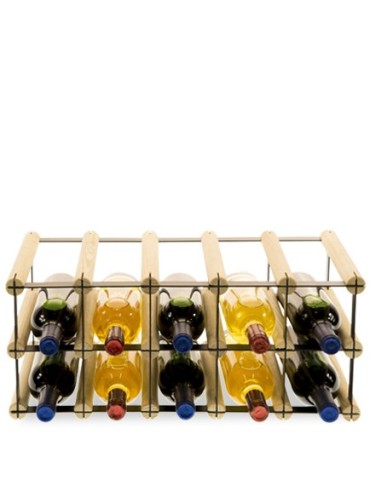 Regały - Stojak na 10 Butelek Szklanych/ PET — RW-8/ 5x2 — Surowy - product 3