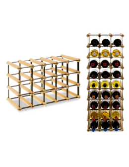 Stojak na 15 Butelek Szklanych/ PET — RW-8/ 5x3 — Surowy