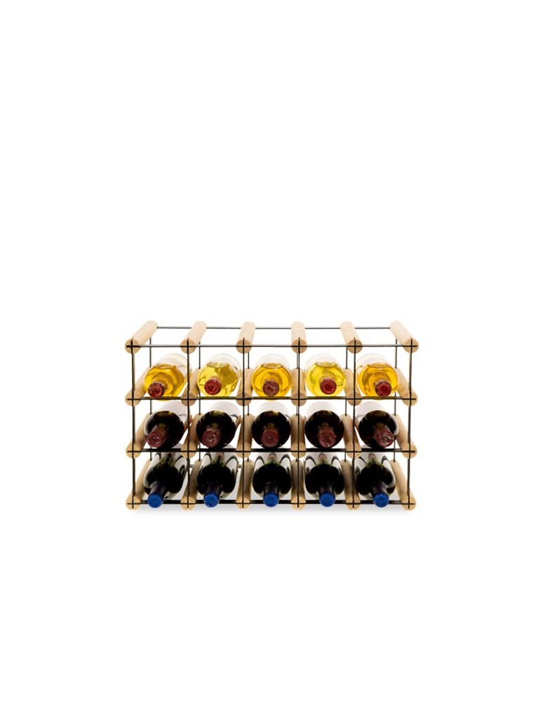 Regały - Stojak na 15 Butelek Szklanych/ PET — RW-8/ 5x3 — Surowy - product b2b.wamar.biz 3