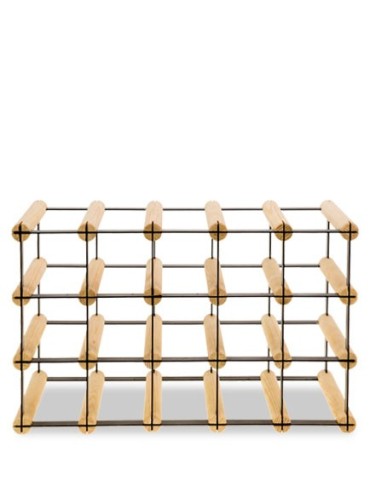 Regały - Stojak na 15 Butelek Szklanych/ PET — RW-8/ 5x3 — Surowy - product 4