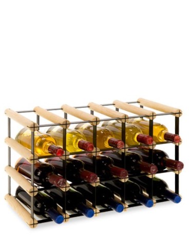 Regały - Stojak na 15 Butelek Szklanych/ PET — RW-8/ 5x3 — Surowy - product 5