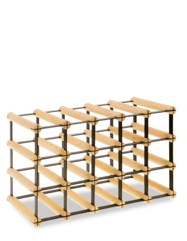 Regały - Stojak na 15 Butelek Szklanych/ PET — RW-8/ 5x3 — Surowy - product 6