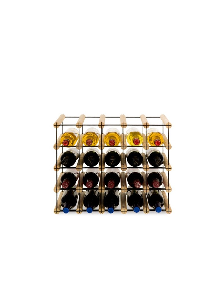 Regały - Stojak na 20 Butelek Szklanych/ PET — RW-8/ 5x4 — Surowy - product b2b.wamar.biz 3