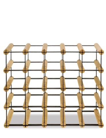 Regały - Stojak na 20 Butelek Szklanych/ PET — RW-8/ 5x4 — Surowy - product 4