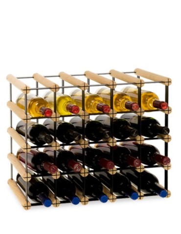 Regały - Stojak na 20 Butelek Szklanych/ PET — RW-8/ 5x4 — Surowy - product 5