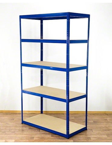 Regały - Regał Helios 213x110x60 cm 5 półek/400kg Biało-Niebieski - product 8