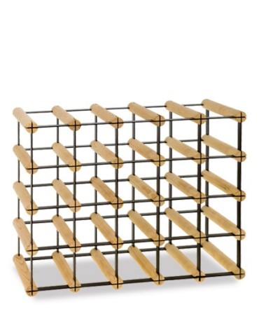 Regały - Stojak na 20 Butelek Szklanych/ PET — RW-8/ 5x4 — Surowy - product 6