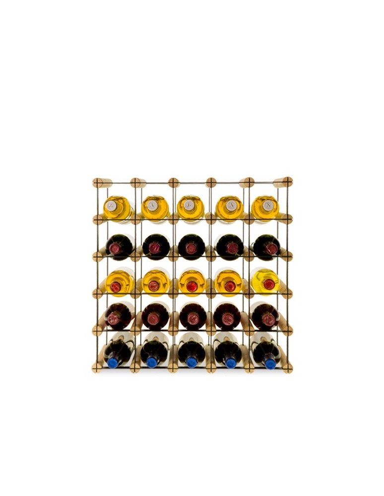 Regały - Stojak na 25 Butelek Szklanych/ PET — RW-8/ 5x5 — Surowy - product b2b.wamar.biz 3