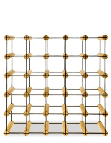 Regały - Stojak na 25 Butelek Szklanych/ PET — RW-8/ 5x5 — Surowy - product 4