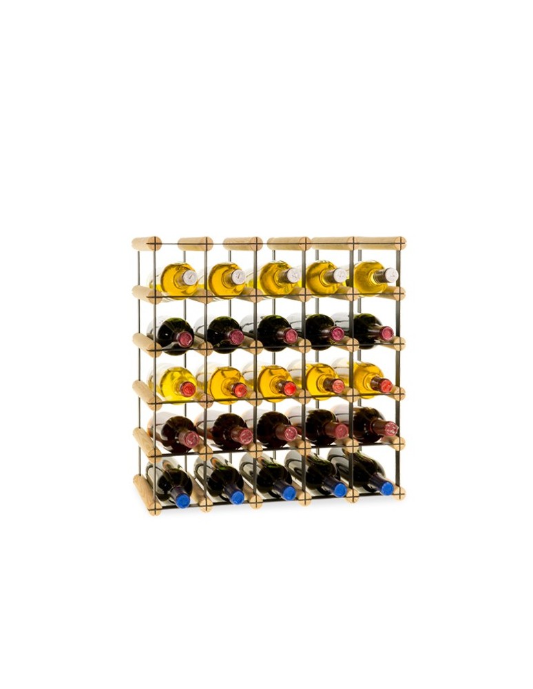 Regały - Stojak na 25 Butelek Szklanych/ PET — RW-8/ 5x5 — Surowy - product b2b.wamar.biz 5