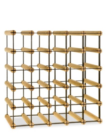 Regały - Stojak na 25 Butelek Szklanych/ PET — RW-8/ 5x5 — Surowy - product 6