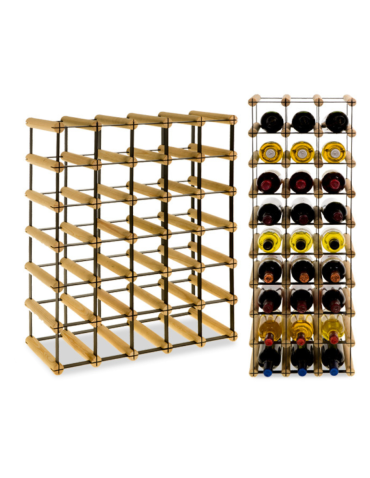 Stojak na 30 Butelek Szklanych/ PET — RW-8/ 5x6 — Surowy