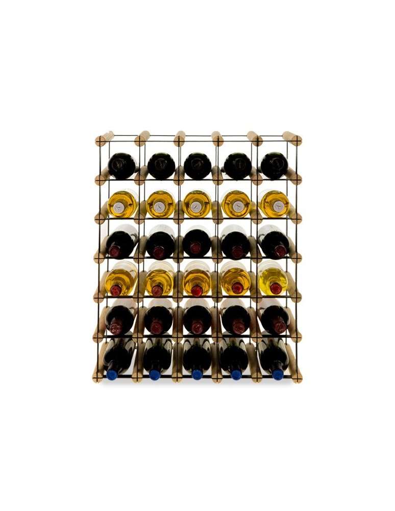 Regały - Stojak na 30 Butelek Szklanych/ PET — RW-8/ 5x6 — Surowy - product b2b.wamar.biz 3