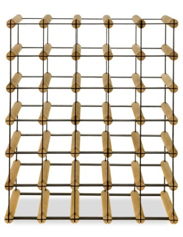 Regały - Stojak na 30 Butelek Szklanych/ PET — RW-8/ 5x6 — Surowy - product 4