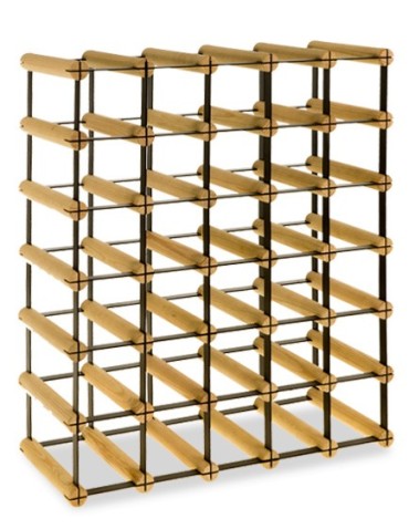 Regały - Stojak na 30 Butelek Szklanych/ PET — RW-8/ 5x6 — Surowy - product 6