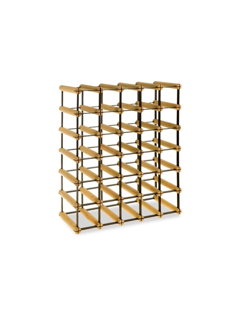 Regały - Stojak na 30 Butelek Szklanych/ PET — RW-8/ 5x6 — Surowy - product b2b.wamar.biz 6