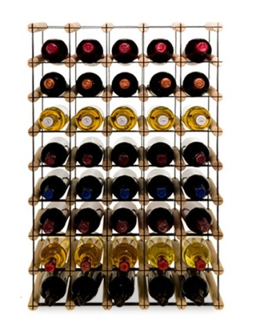 Regały - Stojak na 40 Butelek Szklanych/ PET — RW-8/ 5x8 — Surowy - product 3