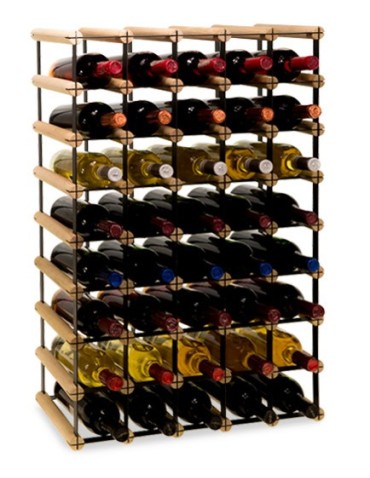 Regały - Stojak na 40 Butelek Szklanych/ PET — RW-8/ 5x8 — Surowy - product 5