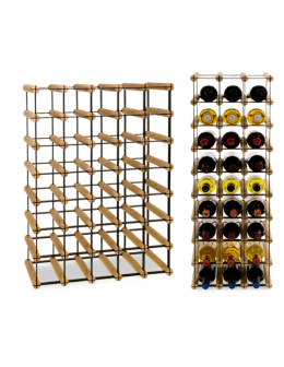 Stojak na 35 Butelek Szklanych/ PET — RW-8/ 5x7 — Surowy