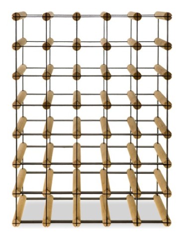 Regały - Stojak na 35 Butelek Szklanych/ PET — RW-8/ 5x7 — Surowy - product 4