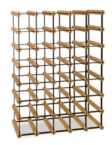 Regały - Stojak na 35 Butelek Szklanych/ PET — RW-8/ 5x7 — Surowy - product 6