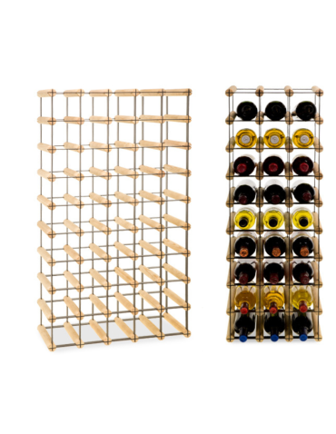 Stojak na 45 Butelek Szklanych/ PET — RW-8/ 5x9 — Surowy