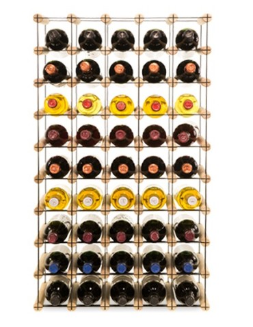 Regały - Stojak na 45 Butelek Szklanych/ PET — RW-8/ 5x9 — Surowy - produkt 3