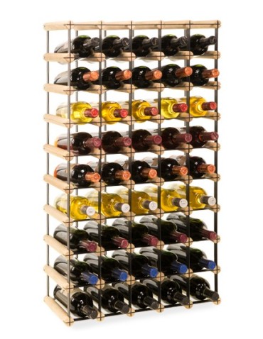 Regały - Stojak na 45 Butelek Szklanych/ PET — RW-8/ 5x9 — Surowy - produkt 5