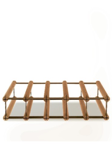 Stojak na 5 Butelek Szklanych/ PET — RW-8/ 5x1 — Brązowy - product 2