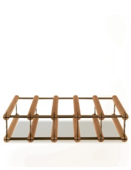 Stojak na 5 Butelek Szklanych/ PET — RW-8/ 5x1 — Brązowy - product 2