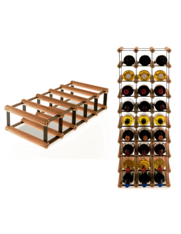 Stojak na 5 Butelek Szklanych/ PET — RW-8/ 5x1 — Brązowy