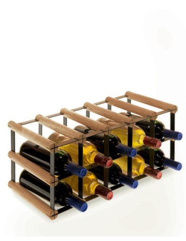 Regały - Stojak na 10 Butelek Szklanych/ PET — RW-8/ 5x2 — Brązowy - product 4