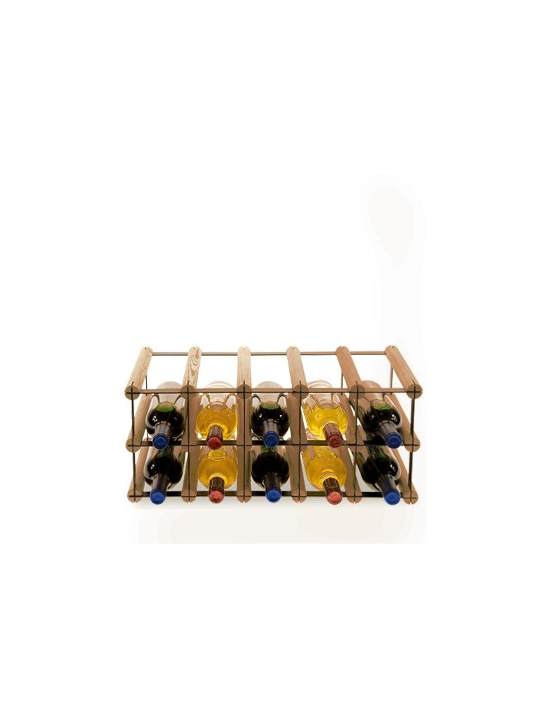 Regały - Stojak na 10 Butelek Szklanych/ PET — RW-8/ 5x2 — Brązowy - product b2b.wamar.biz 5