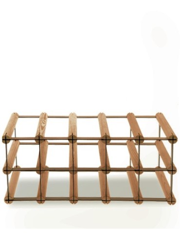 Regały - Stojak na 10 Butelek Szklanych/ PET — RW-8/ 5x2 — Brązowy - product 6