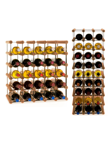 Stojak na 25 Butelek Szklanych/ PET — RW-8/ 5x5 — Brązowy