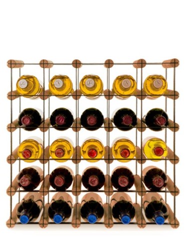 Stojak na 25 Butelek Szklanych/ PET — RW-8/ 5x5 — Brązowy - product 2