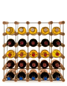 Stojak na 25 Butelek Szklanych/ PET — RW-8/ 5x5 — Brązowy - product 2