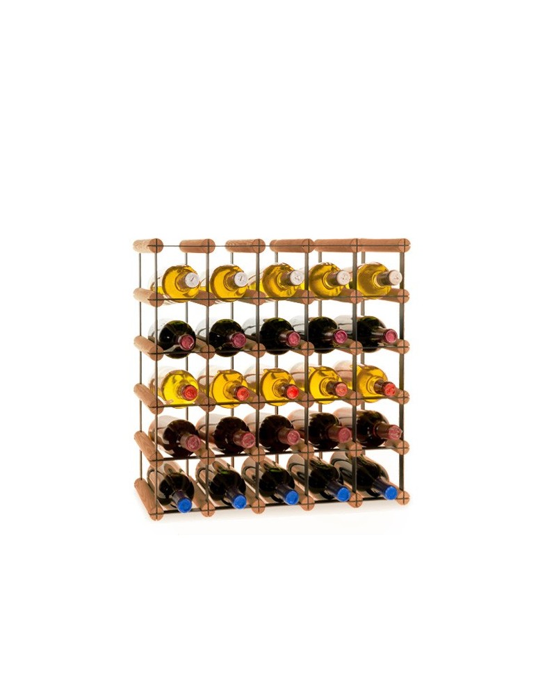 Regały - Stojak na 25 Butelek Szklanych/ PET — RW-8/ 5x5 — Brązowy - product b2b.wamar.biz 4