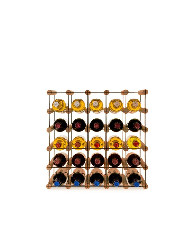 Regały - Stojak na 25 Butelek Szklanych/ PET — RW-8/ 5x5 — Brązowy - product b2b.wamar.biz 5