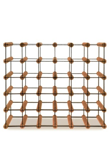 Regały - Stojak na 30 Butelek Szklanych/ PET — RW-8/ 5x6 — Brązowy - product 5