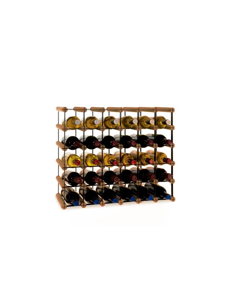 Regały - Stojak na 30 Butelek Szklanych/ PET — RW-8/ 5x6 — Brązowy - product b2b.wamar.biz 6