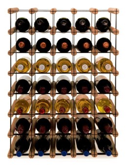 Stojak na 35 Butelek Szklanych/ PET — RW-8/ 5x7 — Brązowy - product 2