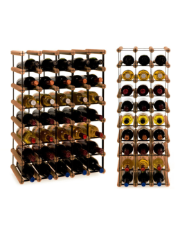 Stojak na 35 Butelek Szklanych/ PET — RW-8/ 5x7 — Brązowy