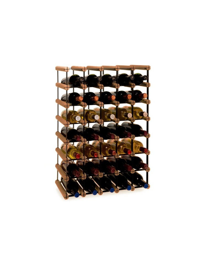 Regały - Stojak na 35 Butelek Szklanych/ PET — RW-8/ 5x7 — Brązowy - product b2b.wamar.biz 4