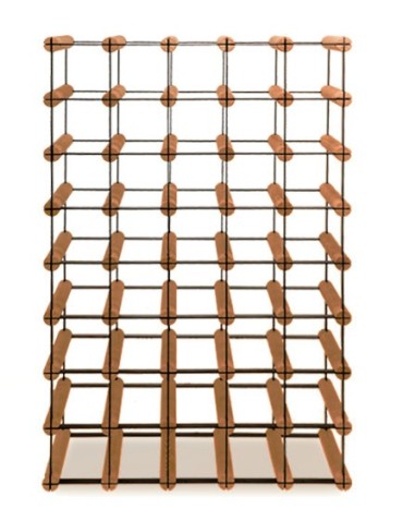 Regały - Stojak na 40 Butelek Szklanych/ PET — RW-8/ 5x8 — Brązowy - product 3