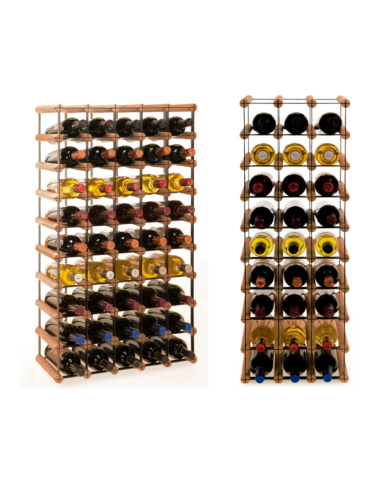 Stojak na 45 Butelek Szklanych/ PET — RW-8/ 5x9 — Brązowy