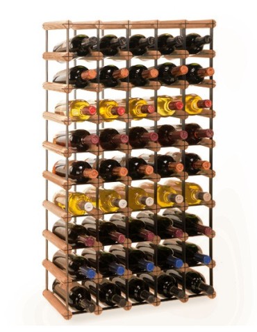 Regały - Stojak na 45 Butelek Szklanych/ PET — RW-8/ 5x9 — Brązowy - product 4