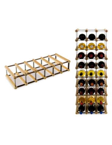 Stojak na 6 Butelek Szklanych/ PET — RW-8/ 6x1 — Surowy