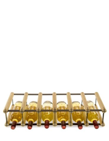 Regały - Stojak na 6 Butelek Szklanych/ PET — RW-8/ 6x1 — Surowy - product 3